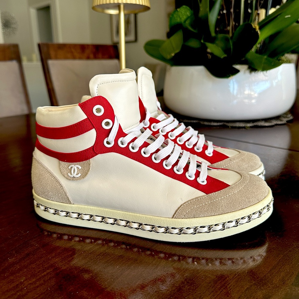Chanel Hightop Suede and Calf Skin - Amazing Condition